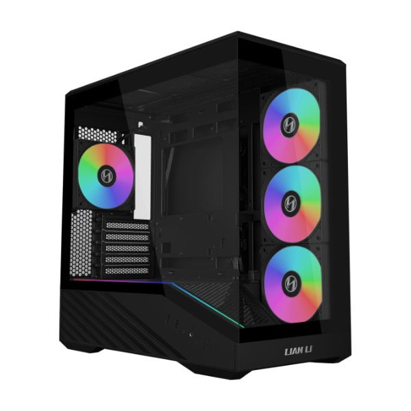 manufacturer Lian Li VECTOR V100 MINI Micro Form Factor Compact PC Case, Pre-install 4 x 120mm ARGB PWM Fans, Panoramic Tempered Glass, Support Backet-Connect Micro-ATX, 415mm GPU, 360mm Radiator - Black(V100RMIX) | SKU CS-V100RM6