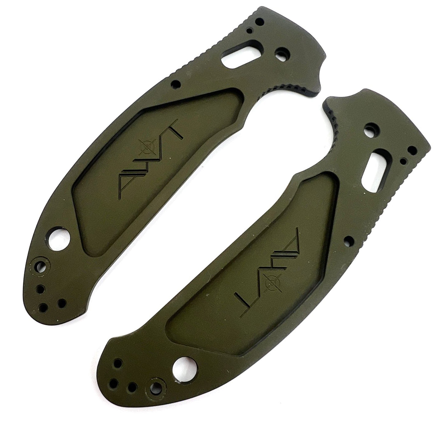 AWT Spyderco Manix 2 Scales – Agent Series – Linerless – Satin Screws - OD Green Anodized