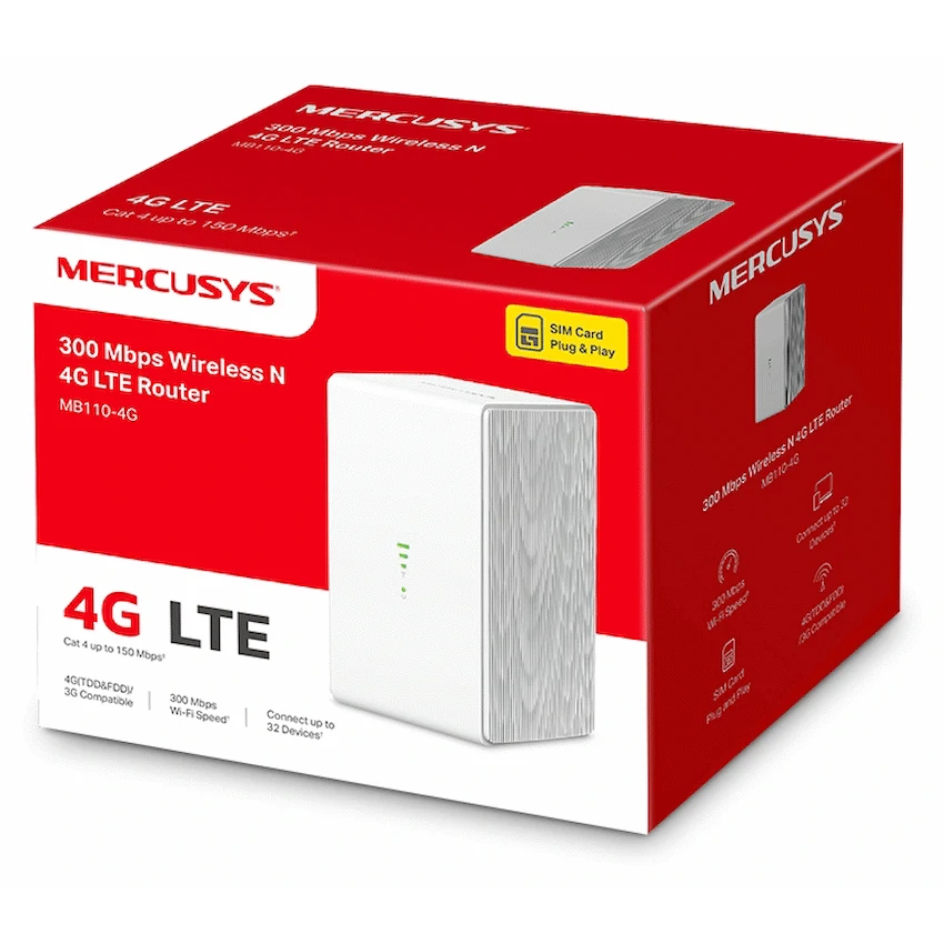 Mercusys Networking 300Mbps Wireless N 4G LTE Router