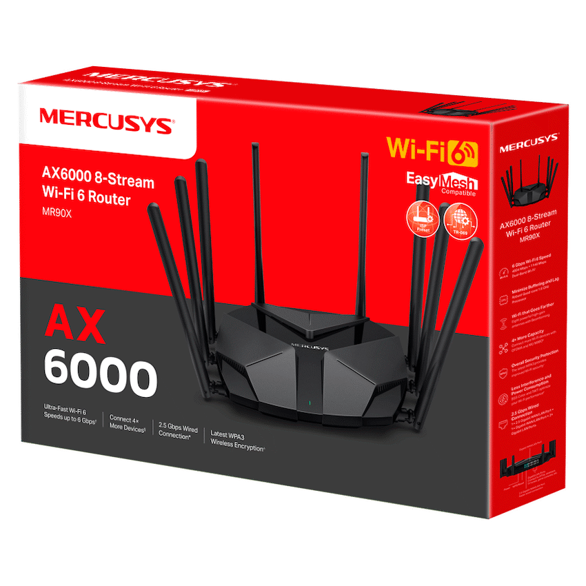 Mercusys Networking TP-Link Mercusys MR90X AX6000 8-Stream Wi-Fi 6 Router