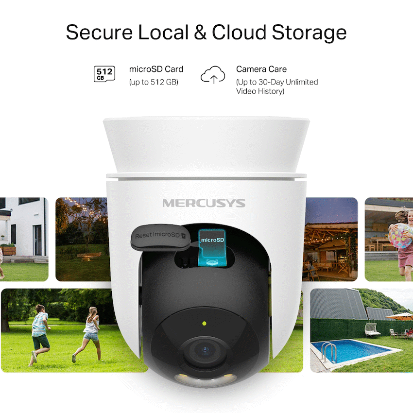 Mercusys Smart Home TP-Link Mercusys Outdoor Pan/Tilt Security Wi-Fi Camera