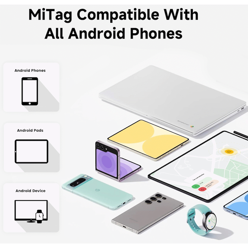 Mili Mobile Accessories MiTag Android Tag with Keyring - 4 Pack