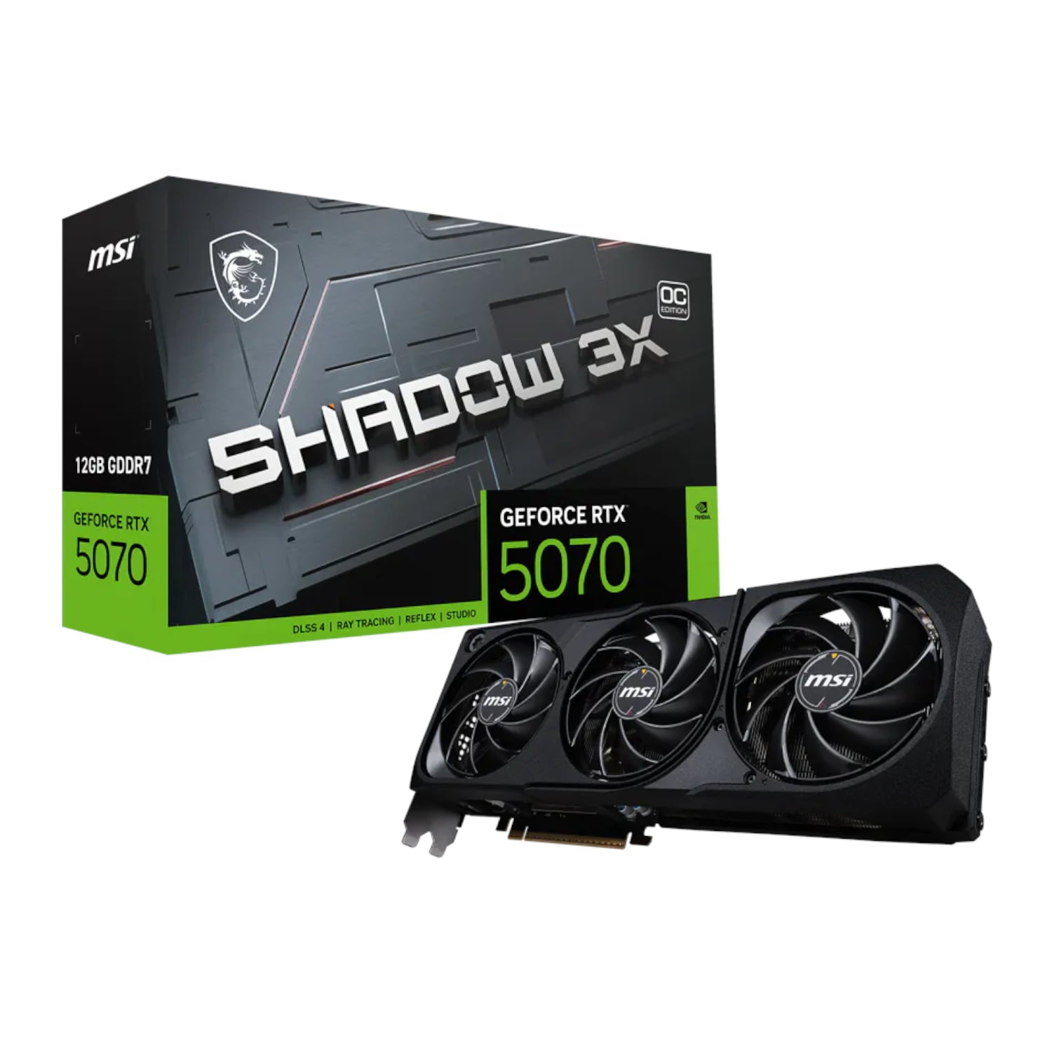 MSI MSI NVIDIA GeForce RTX 5070 Shadow 3X OC 12GB GDDR7 Graphics Card
