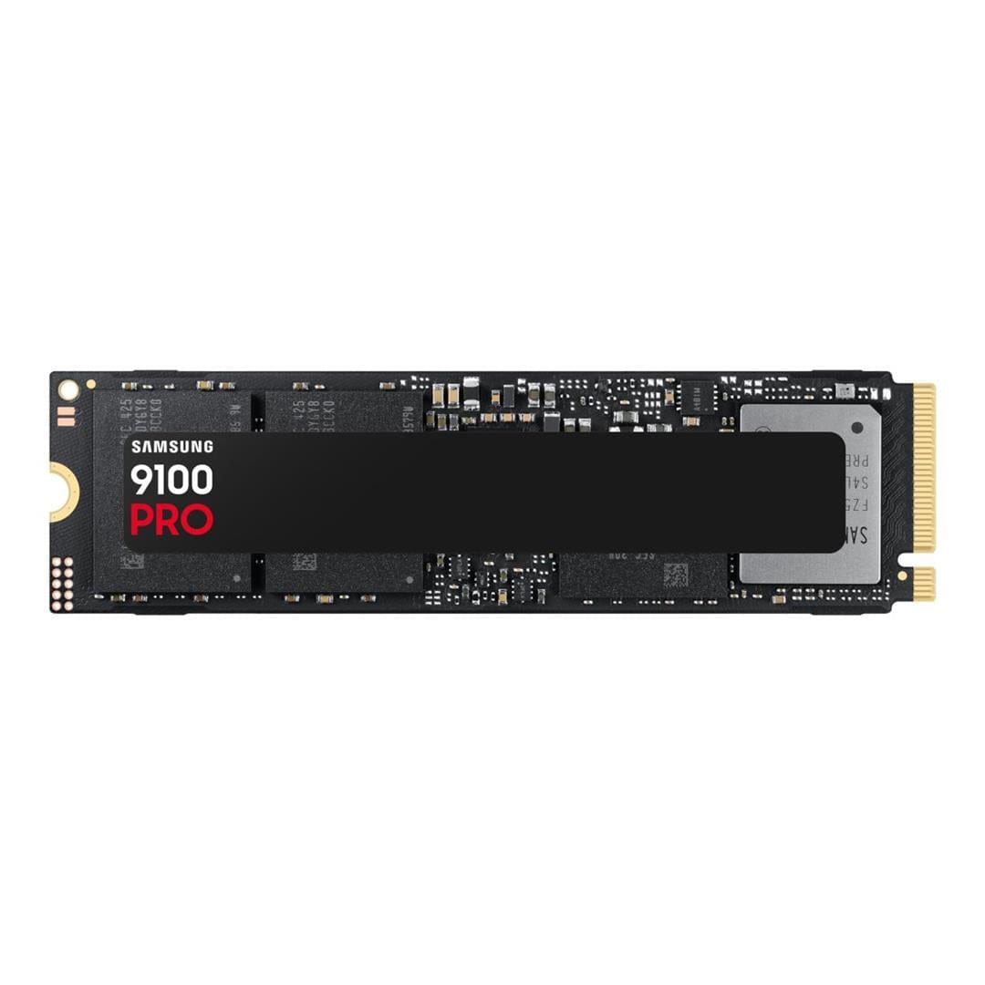 SAMSUNG 9100 PRO 4 TB NVMe SSD - Read Speed up to 14 800 MB/s  Write Speed to up 13 400 MB/s  Random Read up to 2 250 000 IOPS  Random Write up to 2 600 000 IOPS/ PCIe 5.0 x4  NVMe 2.0/ V-Nand TLC/ In-house controller/ 1GB Low Power DDR4X SDRAM  2400TBW