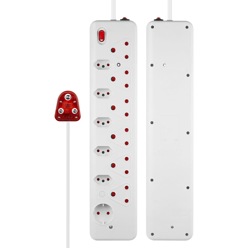 Nexon Electrical Nexon 12 Way High Surge Multiplug 0.5M