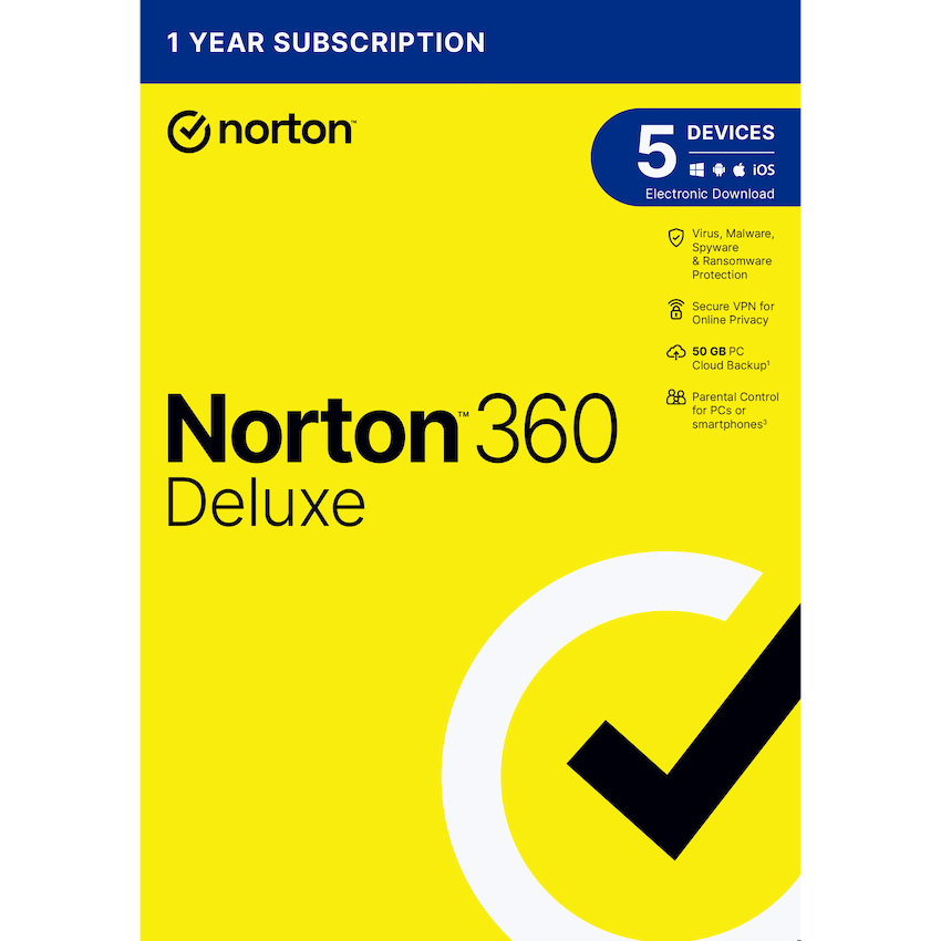 Norton NORTON 360 DELUXE 50GB AF 1 USER 5 DEVICE 12MONTH