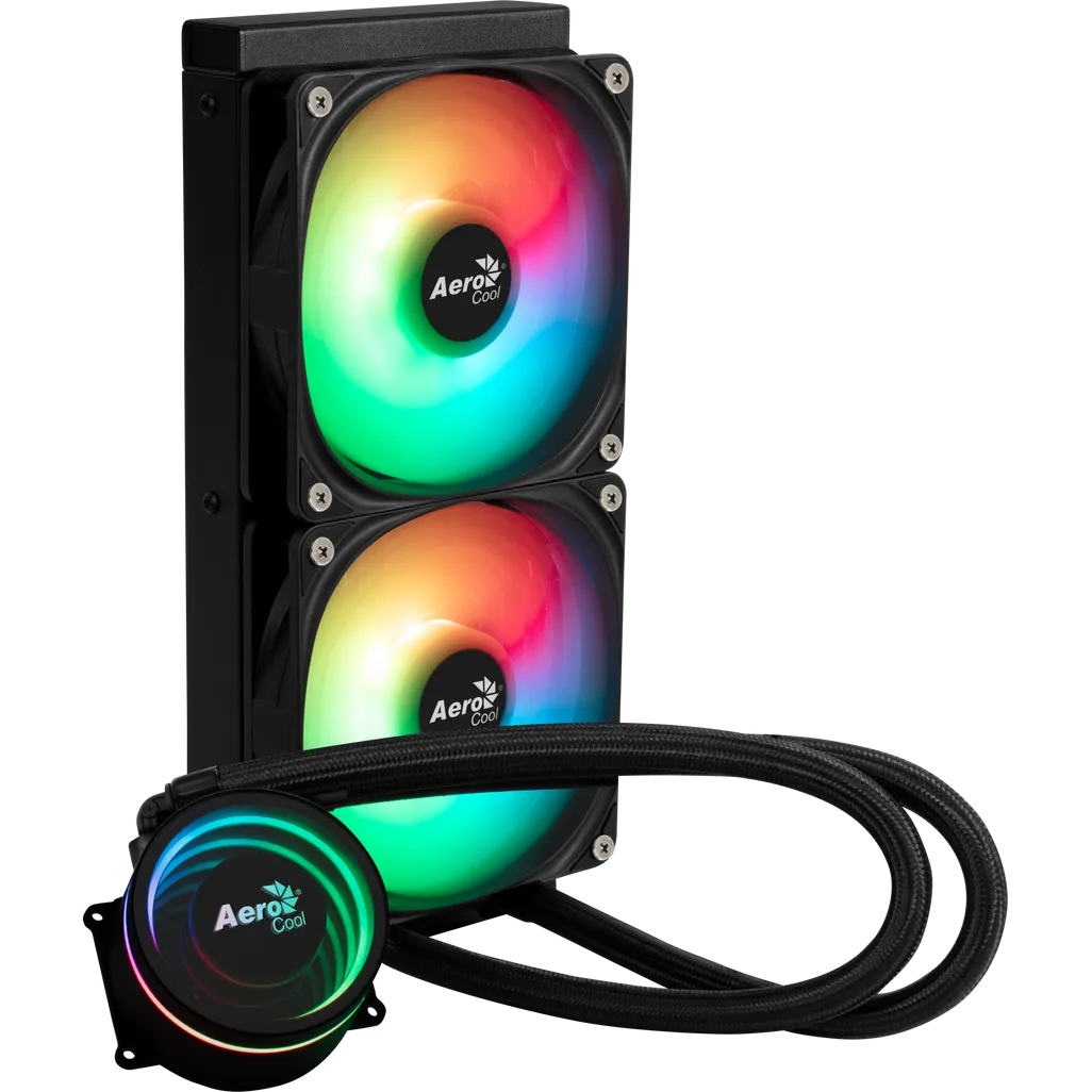 Aerocool Oasis L240 Black - 240mm ARGB Liquid Cooler - Intel LGA1851/LGA1700; AMD AM4/AM5