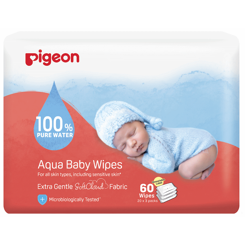 Pigeon Baby & Toddler PIGEON AQUA BABY WIPES  20's 3-IN-1 - REFILL