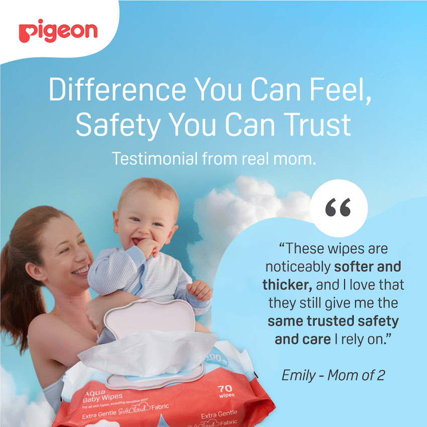 Pigeon Baby & Toddler PIGEON AQUA BABY WIPES 70's FLIPTOP - Single