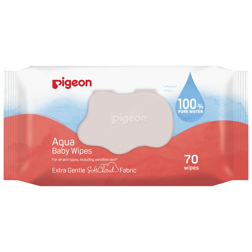 Pigeon Baby & Toddler PIGEON AQUA BABY WIPES 70's FLIPTOP - Single