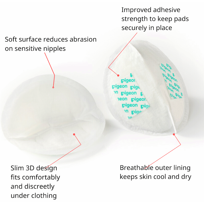 Pigeon Baby & Toddler Pigeon Breast Pads ComfyFeel 50 Pc Box
