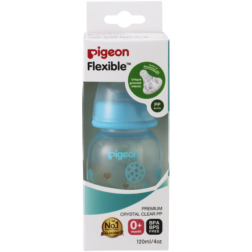 Pigeon Baby & Toddler Pigeon Flexible Bottle STD Neck 120ml - Blue