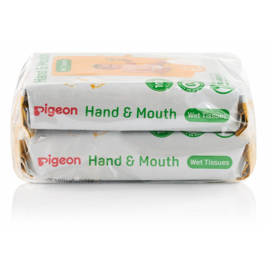 Pigeon Baby & Toddler Pigeon - Hand Mouth Wipes 20's 2-in-1