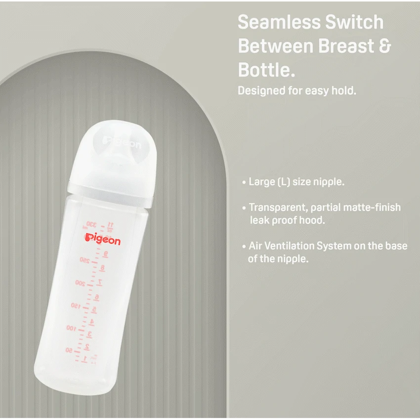 Pigeon Baby & Toddler Pigeon Softouch 3 Bottles PP 330ml (L) Triple Pack