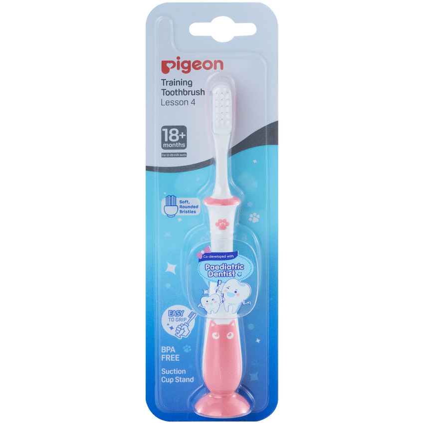 Pigeon Baby & Toddler Pigeon Training Toothbrush Lesson 4 - Pink