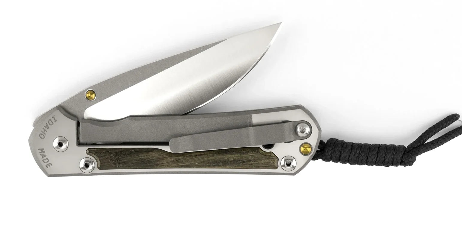 Chris Reeve Large Sebenza 31 Magnacut Bog Oak Polished Ti L31-1620