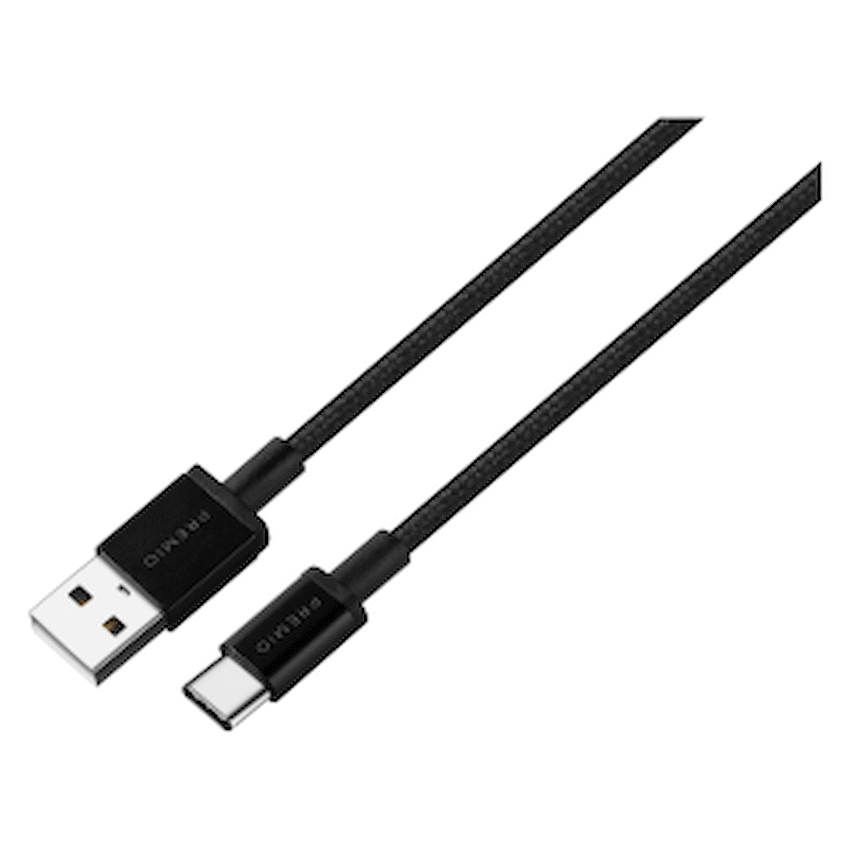 Premio Premio braided USB Type-C cable Black 1.8m