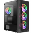 Aerocool Prism ARGB Black Mid tower case - 120mm ARGB Fan x 4; 6-port ARGB control hub - ATX - 2x 2.5'' or 2x3.5'' - 360 Radiato
