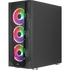 Aerocool Prism ARGB Black Mid tower case - 120mm ARGB Fan x 4; 6-port ARGB control hub - ATX - 2x 2.5'' or 2x3.5'' - 360 Radiato