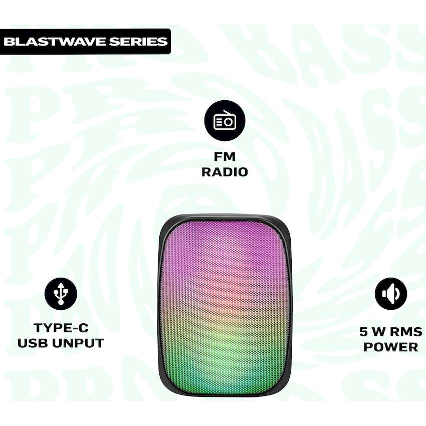 Pro Bass Audio Pro Bass BlastWave Series BT Mini Speaker - Black