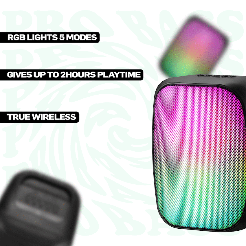 Pro Bass Audio Pro Bass BlastWave Series BT Mini Speaker - Black