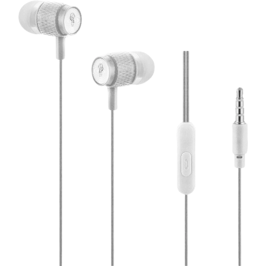 Pro Bass Audio Pro Bass Catalyst series Packaged Aux earphone With Mic- Silver