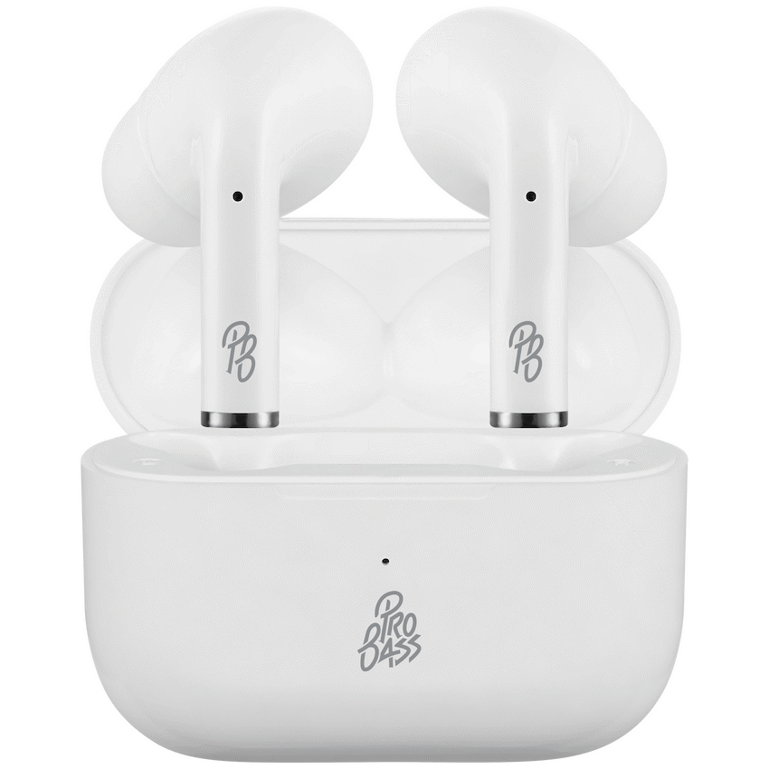 Pro Bass Audio Pro Bass Pulse Buds True Wireless Earphones with Charging Case - White