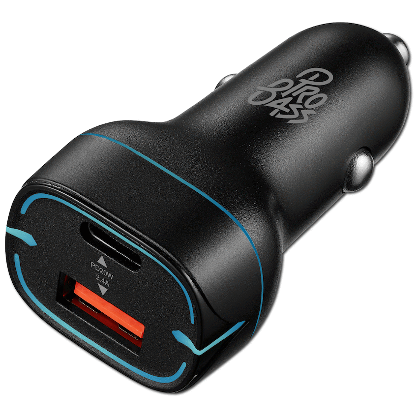 Pro Bass Mobile Accessories Pro Bass AutoPower Series 32w Dual USB and Type-C Car Charger