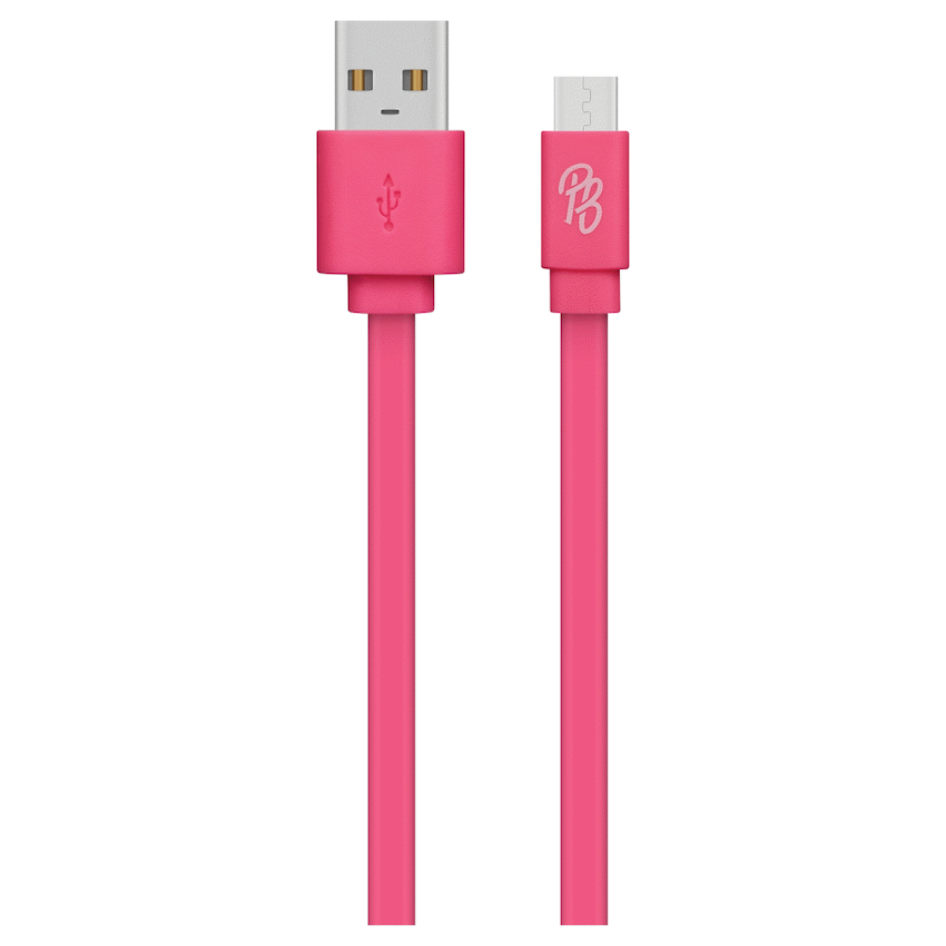 Pro Bass Mobile Accessories Pro Bass Energize Series Packaged Micro USB Cable - Pastel Pink 1.2m