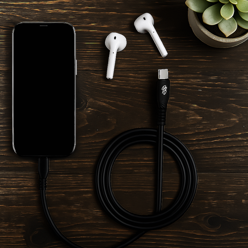 Pro Bass Mobile Accessories Pro Bass Fuse Series 1m Type-C to Type-C Cable - Black