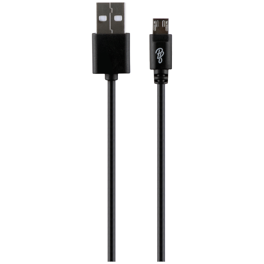 Pro Bass Mobile Accessories Pro Bass Power Series Boxed Round Micro USB Cable - Black