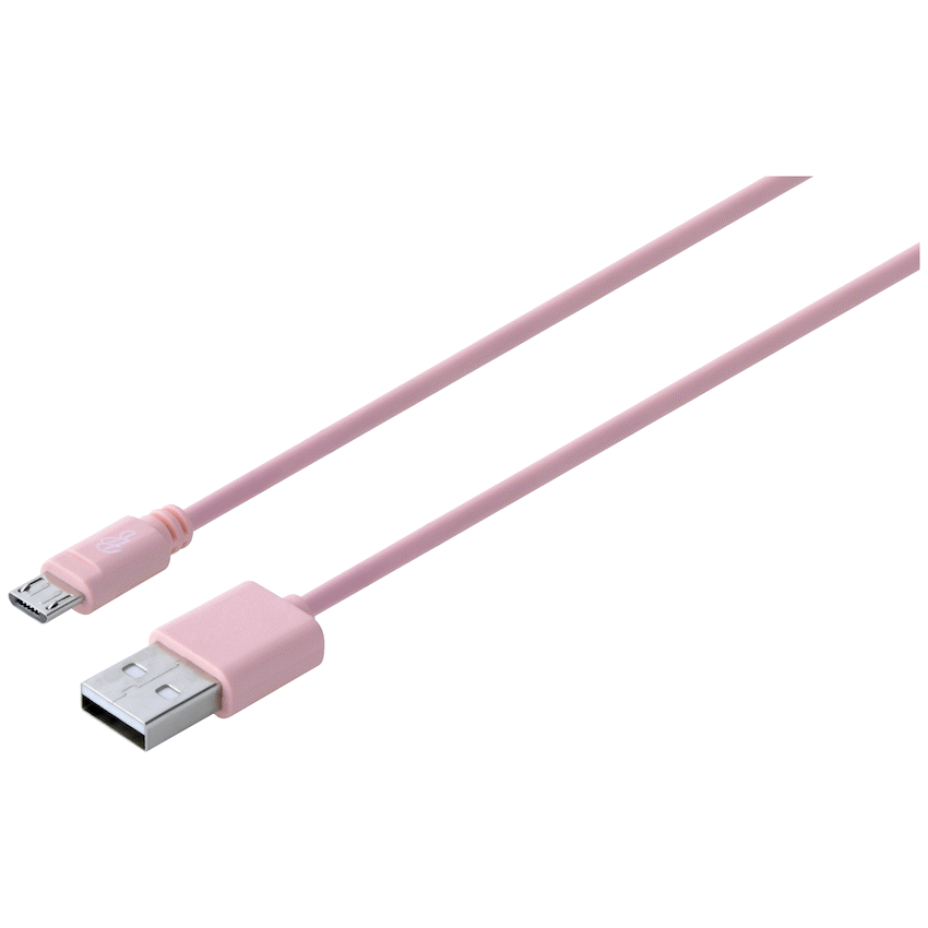 Pro Bass Mobile Accessories Pro Bass Power Series Boxed Round Micro USB Cable - Pink