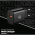 Pro Bass Mobile Accessories Pro Bass PowerCharge Series 12w Dual USB and Type-C Wall Charger - Black