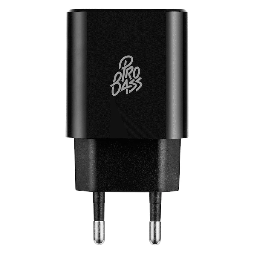 Pro Bass Mobile Accessories Pro Bass PowerCharge Series 12w Dual USB and Type-C Wall Charger - Black