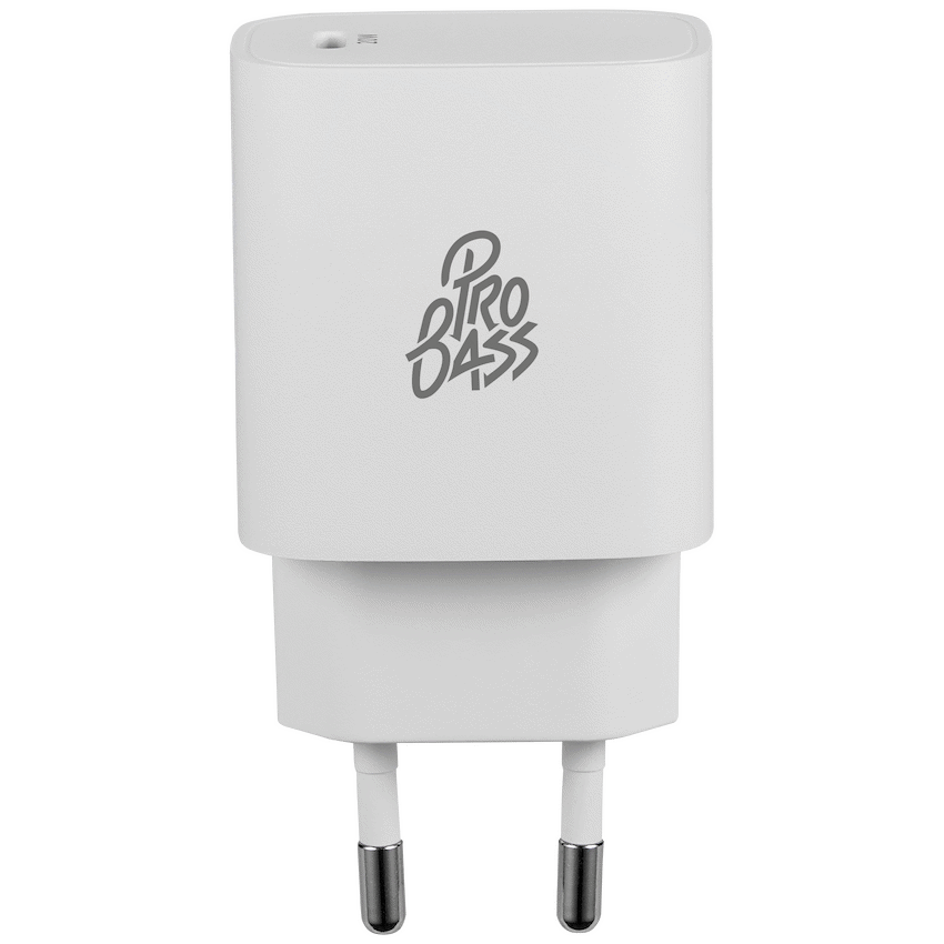 Pro Bass Mobile Accessories Pro Bass RapidCharge Series 20w Single Type-C Wall Charger - White