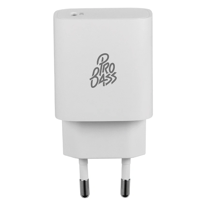 Pro Bass Mobile Accessories Pro Bass RapidCharge Series 20w Single Type-C Wall Charger - White