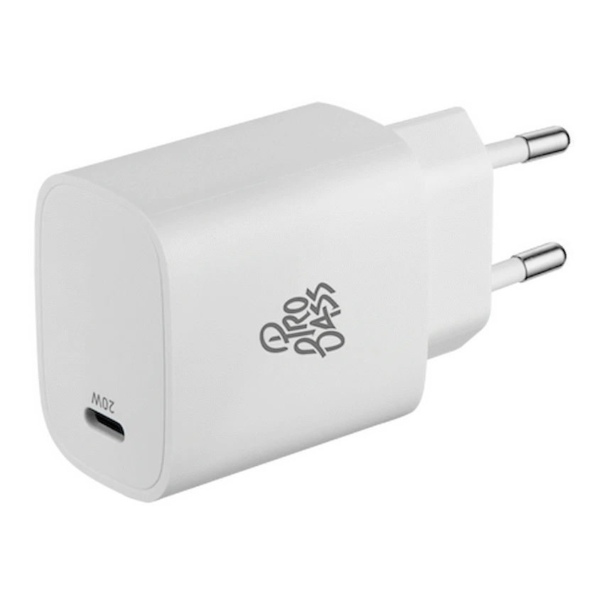 Pro Bass Mobile Accessories Pro Bass RapidCharge Series 20w Single Type-C Wall Charger - White