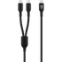 Pro Bass Pro Bass Cord Series 1.2m 15w USB-C to 2x USB-C Braided - Black