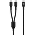 Pro Bass Pro Bass Cord Series 1.2m 15w USB-C to 2x USB-C Braided - Black