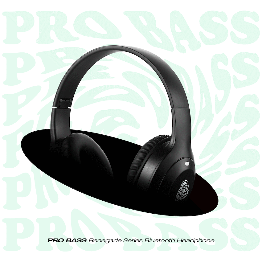 Pro Bass Pro Bass Renegade Series Bluetooth Headphone - Black
