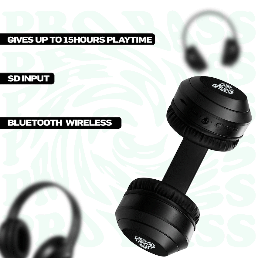 Pro Bass Pro Bass Renegade Series Bluetooth Headphone - Black