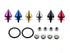 Universal Aluminum JDM Quick Release Fasteners For Bumpers (Spike Silver)