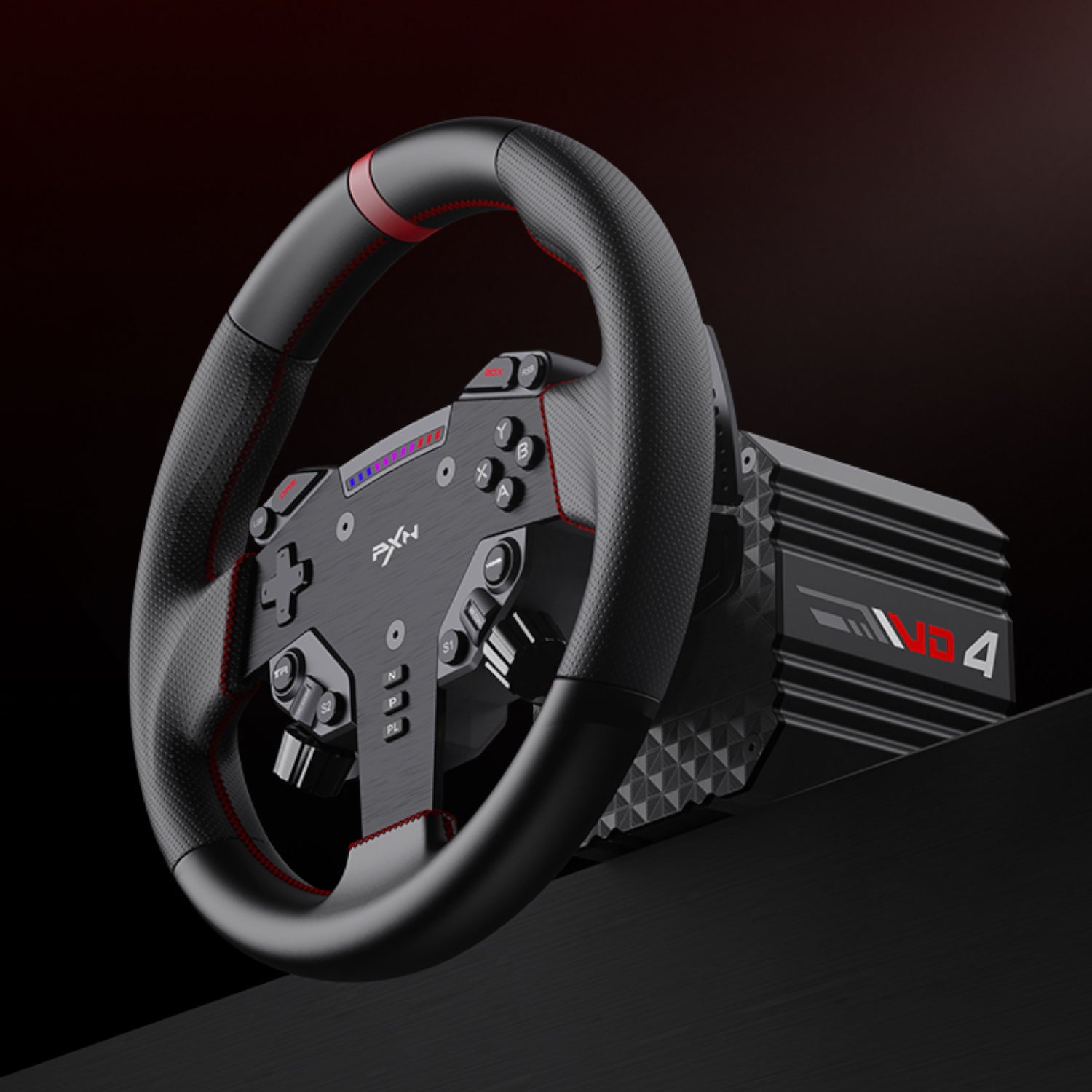 PXN PXN VD4 Direct Drive Sim Racing Wheel – PD-HM Dual Pedal – Z8 Clamp Bundle
