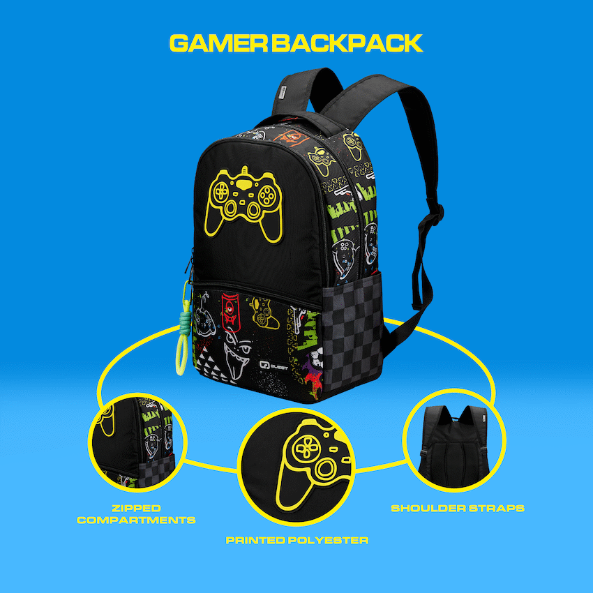 Quest Bags Quest Gamer Backpack Black