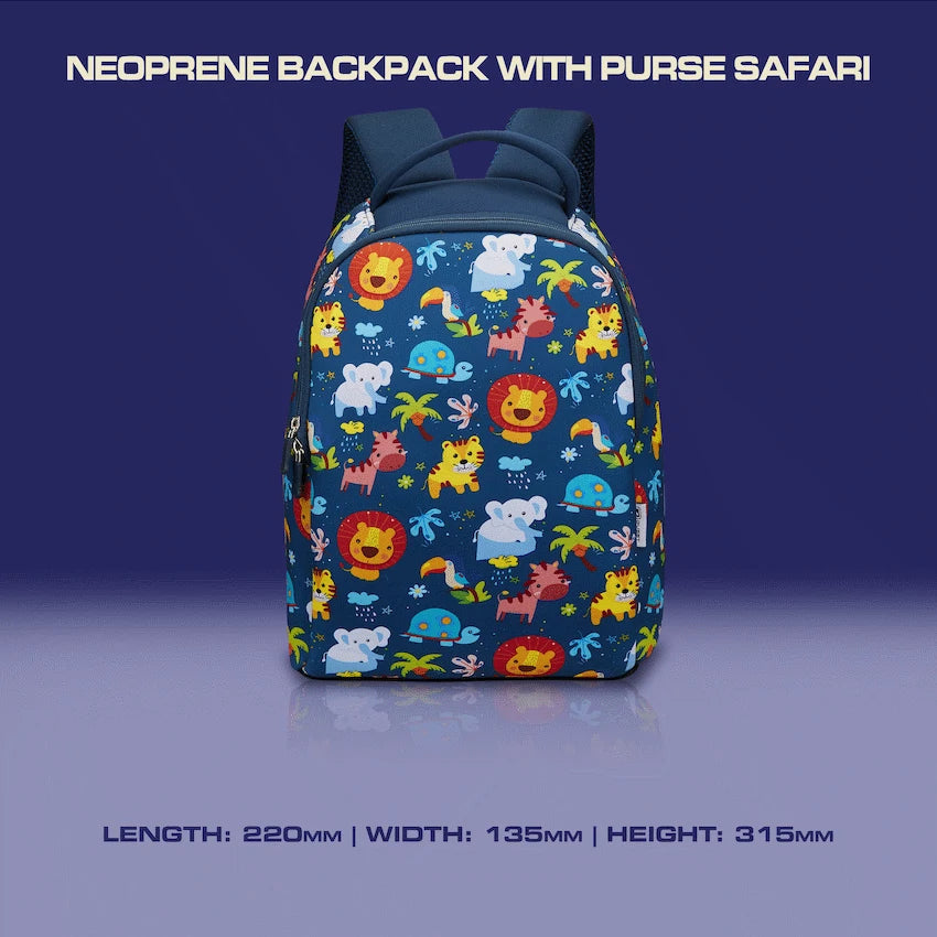 Quest Bags Quest Neoprene Backpack with Purse - Safari