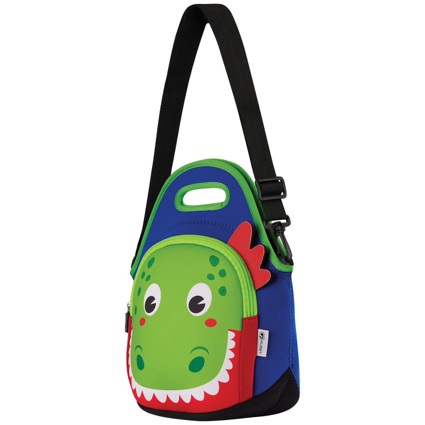Quest Bags Quest Neoprene Lunch Bag - Dino - Blue/Green