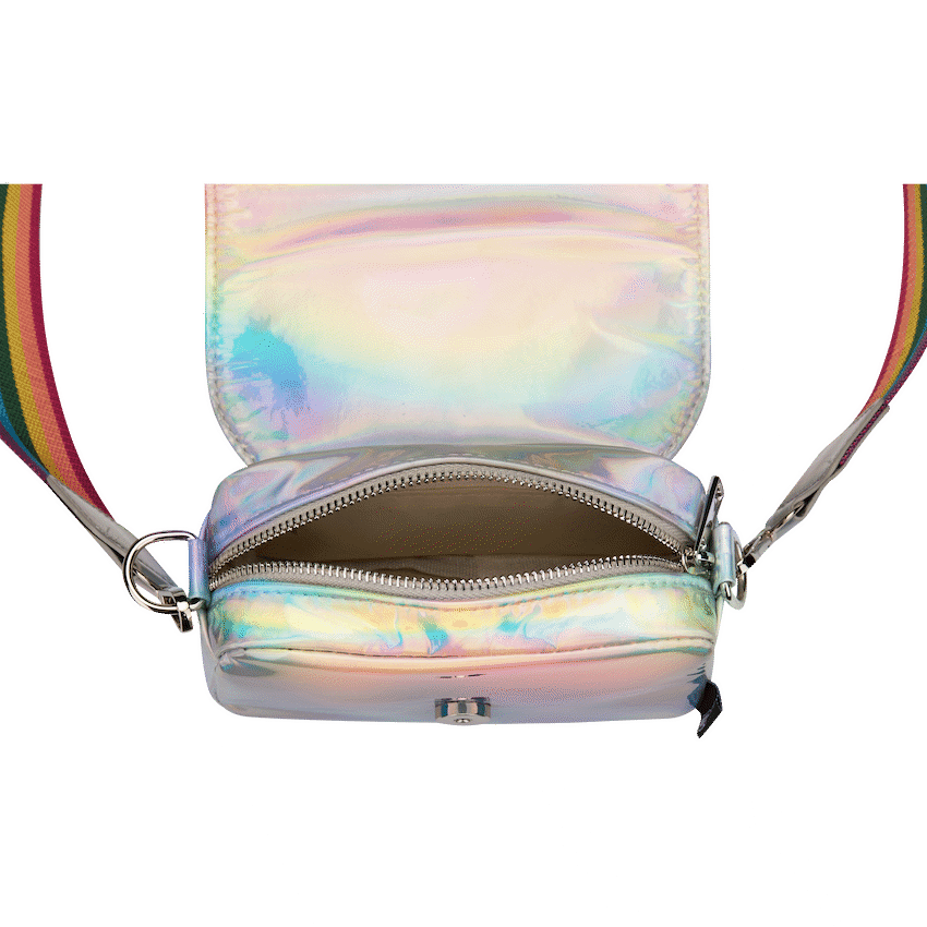 Quest Bags Quest Rainbow Cross Body Bag - Silver