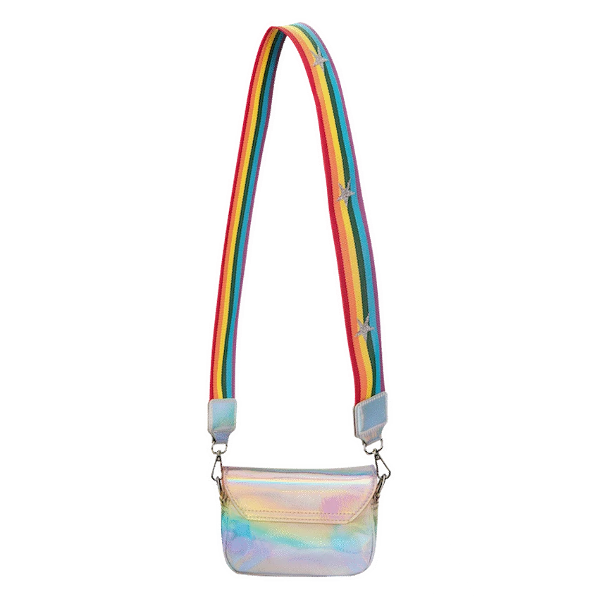 Quest Bags Quest Rainbow Cross Body Bag - Silver