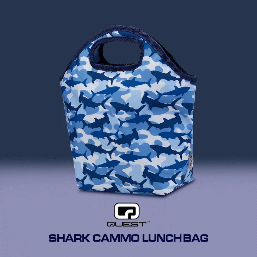 Quest Bags Quest Shark Cammo Lunch Bag Blue