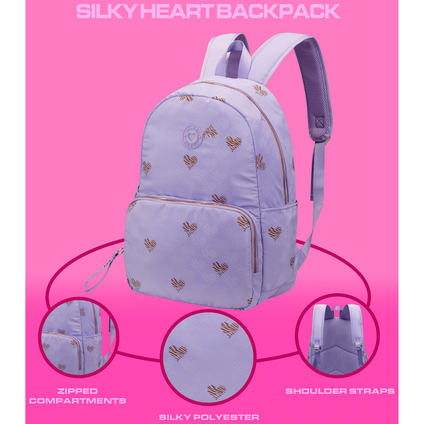 Quest Bags Quest Silky Heart Backpack Lilac